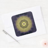 Mandala rundes Muster Quadratischer Aufkleber (Umschlag)