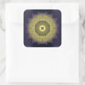 Mandala rundes Muster Quadratischer Aufkleber (Tasche)