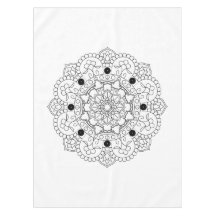 Mandala. Rundes orientalisches Schwarzweiss-Muster