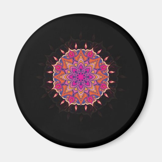 Mandala Sacred Geometry Prana Kunst, Dichtung und  Magnet (Vorne)