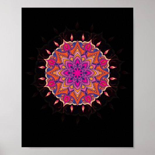 Mandala Sacred Geometry Prana Kunst, Dichtung und Poster (Vorne)