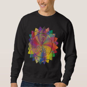 Mandala Sacred Geometry Prana Yoga Mantra Om Sweatshirt