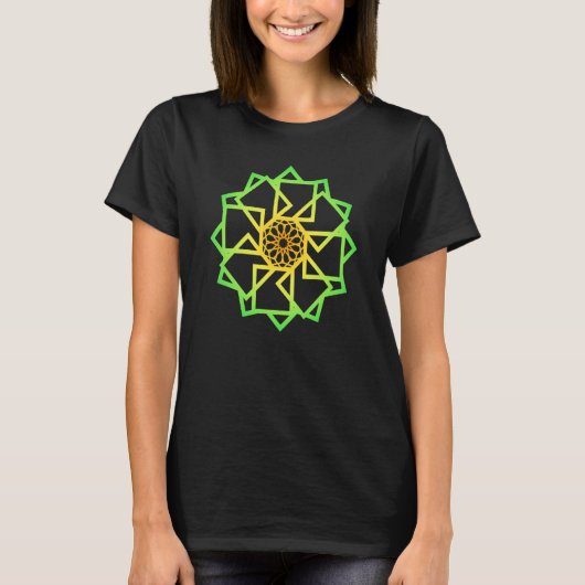 Mandala Sacred Geometry Spiritual Graphic T-Shirt (Vorderseite)