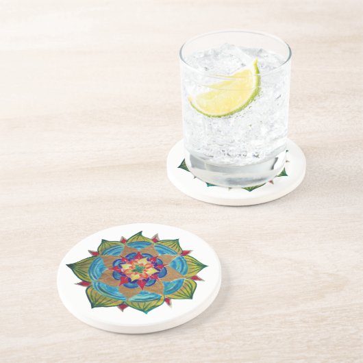 Mandala Sandstone Drink Untersetzer (Seite)