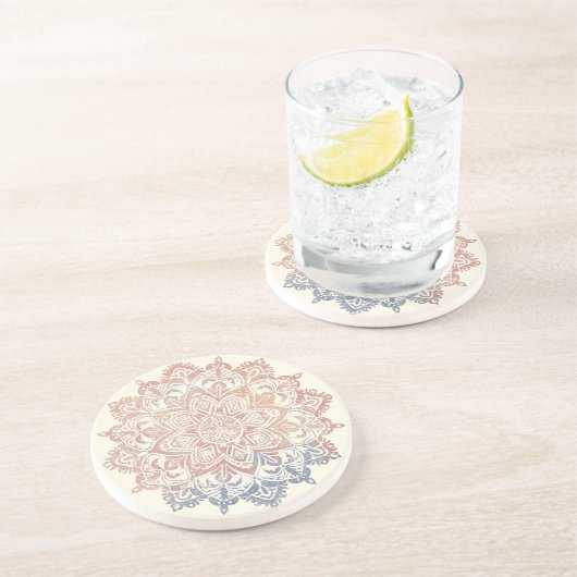 Mandala Sandstone Untersetzer (Seite)