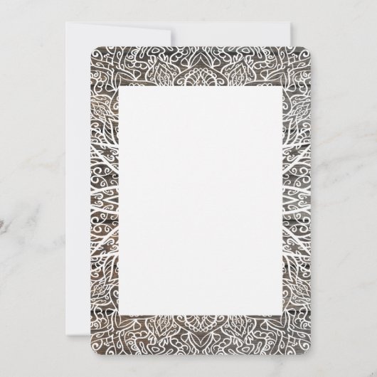 Mandala Save the Date Einladung (Rückseite)