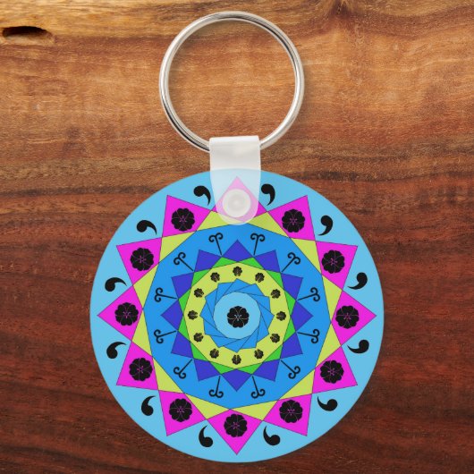 Mandala Schlüsselanhänger (Vorderseite)