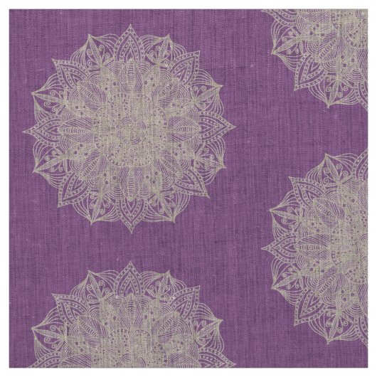 Mandala-Schneeflocke-lila Muster-Gewebe Stoff (Muster)