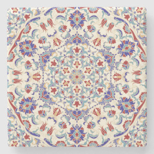 Mandala-Schönheit: Farbige kulturelle Mosaik Steinuntersetzer