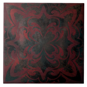 Mandala-Schwarz-romantische-elegante-Keramikfliese Fliese