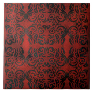 Mandala schwarz-romantische Keramik Fliese