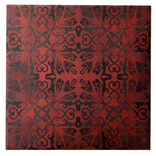 Mandala schwarz-romantische Keramik Fliese