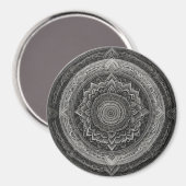 Mandala schwarz-weiß magnet (Vorderseite/Rückseite)