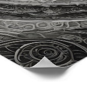 Mandala schwarz-weiß poster (Ecke)