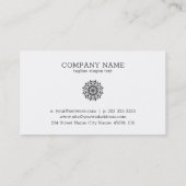 Mandala schwarz-weiß visitenkarte (Rückseite)