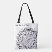 Mandala, schwarz-weiß, wieder verwendbar Totenbeut Tasche (Rückseite)