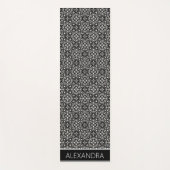 Mandala Schwarz-weißer Mustername Personalisiert Yogamatte (Vorderseite)