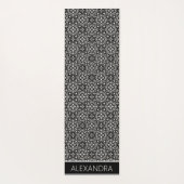 Mandala Schwarz-weißer Mustername Personalisiert Yogamatte (Rückseite)