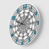 Mandala Scroll Clock Große Wanduhr (Winkel)