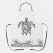 Mandala Sea Turtle Schürze (Vorderseite)