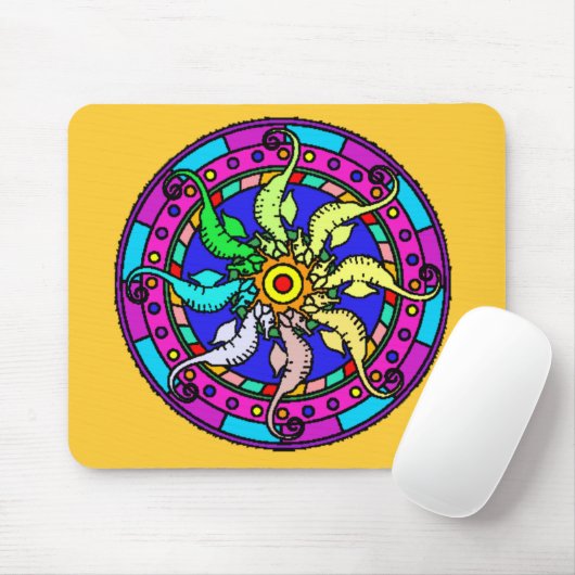 Mandala-Seepferd Mousepad (Mit Mouse)