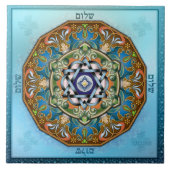 Mandala Shalom Fliese (Vorderseite)