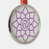 Mandala Silbernes Ornament (Rechts)