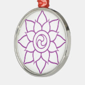 Mandala Silbernes Ornament (Links)