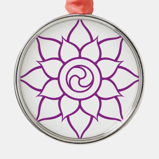 Mandala Silbernes Ornament (Vorne)