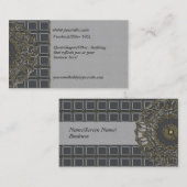 Mandala Silver Einführungskarte Visitenkarte (Vorne/Hinten)