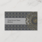 Mandala Silver Einführungskarte Visitenkarte (Rückseite)