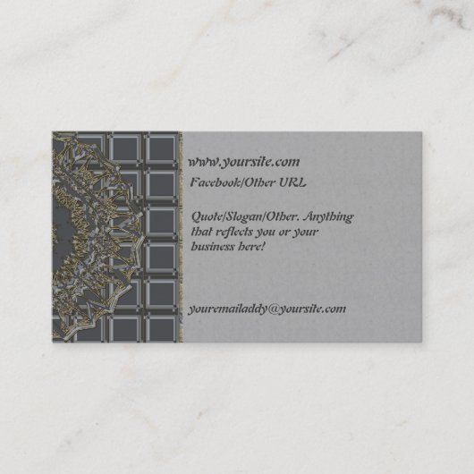 Mandala Silver Einführungskarte Visitenkarte (Vorderseite)