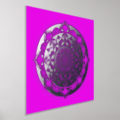 Mandala Silver Magenta Illustration Foliendrucke (Ablage )