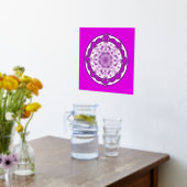 Mandala Silver Magenta Illustration Foliendrucke (Ablage(Küche))