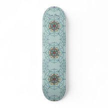 Mandala Skateboard mit Ihrem Namen