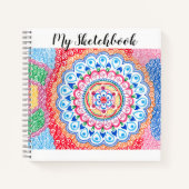 Mandala Sketchbook | personalisierter Titel Notizblock (Vorderseite)