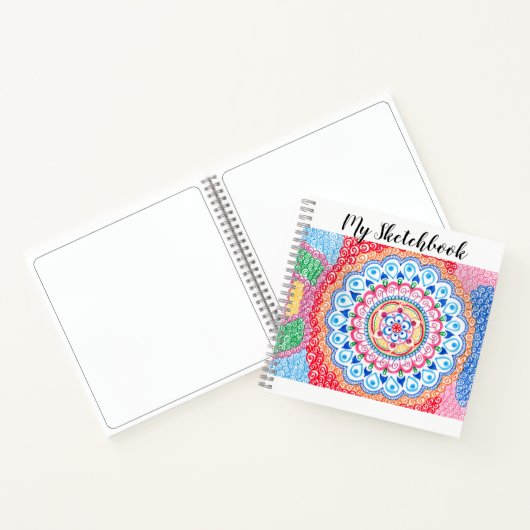 Mandala Sketchbook | personalisierter Titel Notizblock (Innenseite)