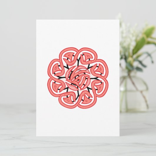 mandala Skip zeichnend Dankeskarte (Stehend Vorderseite)