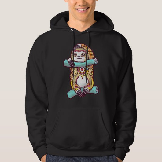 Mandala Sloth 86 Hoodie (Vorderseite)