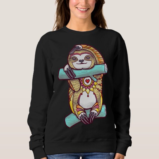 Mandala Sloth 86 Sweatshirt (Vorderseite)