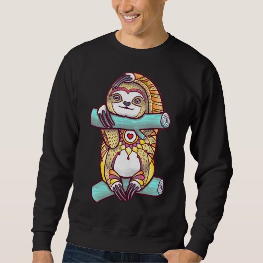 Mandala Sloth 86 Sweatshirt (Vorderseite)
