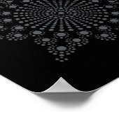 Mandala Snowflake Mustervorlage Poster (Ecke)