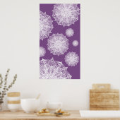 Mandala Snowflakes Poster (Küche)