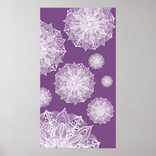 Mandala Snowflakes Poster (Vorne)