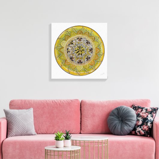 Mandala Solaris Leinwanddruck (Insitu (Wohnzimmer))