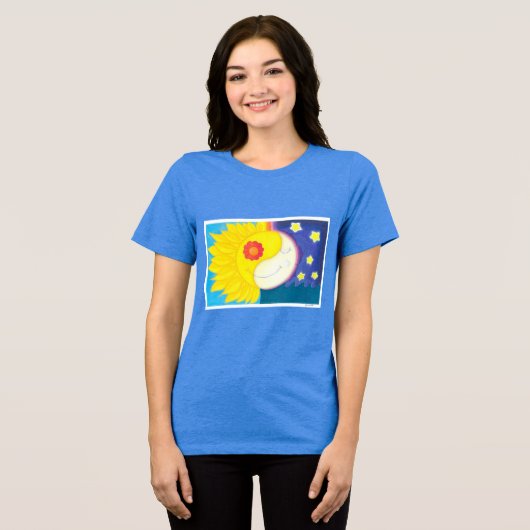 Mandala: Solflor e Luaflor Tri-Blend Shirt (Vorderseite voll)