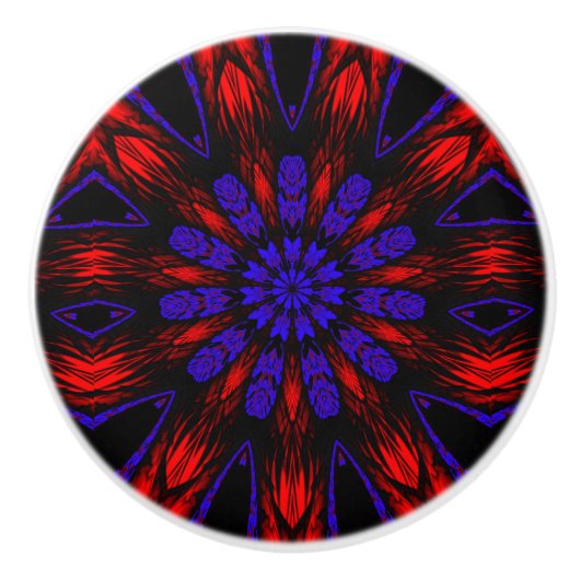 Mandala Southwestern Hippie Boho Chic Bohemisch Keramikknauf (Vorderseite)