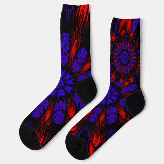 Mandala Southwestern Hippie Boho Chic Bohemisch Socken (Linkes Detail)