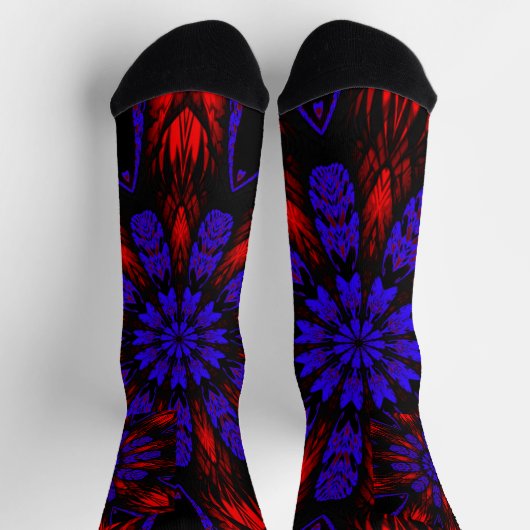 Mandala Southwestern Hippie Boho Chic Bohemisch Socken (Oben)