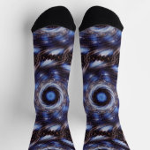 Mandala Space Art Funky Socks Socken (Oben)